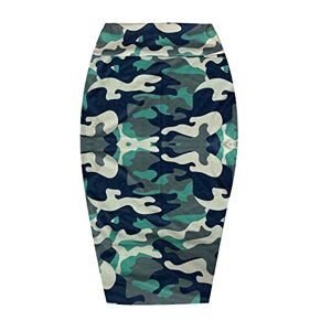 janisramone Womens Ladies New Floral Print High Waisted Summer Jersey Bodycon Tube Stretch Pencil Midi Skirt