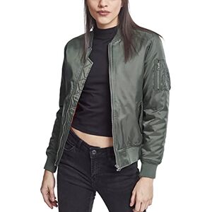Urban Classics Women's Ladies Basic Bomber Jacket, Green - Grün (Olive 176), XS UK