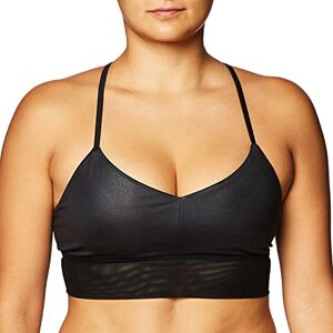 Active Alo Yoga Women's Lush Bra, Black Glossy/Black, Small