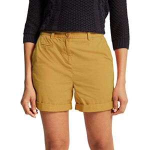 Ladies Pure Cotton Roll Up Chino Shorts - ex Store (Corn, 20)