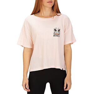 Hurley Women W Sun Stripes Flouncy Tee Prem Tees - Echo Pink, X-Small