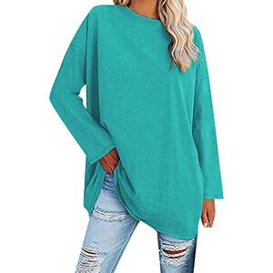 Clearance!Hot Sale!Cheap! Plain Jumpers for Women UK Baggy Long Sleeve Pullover Sweater Tops Oversized Round Neck T Shirts Ladies Tunic Tops Soft Causal Loose Blouse