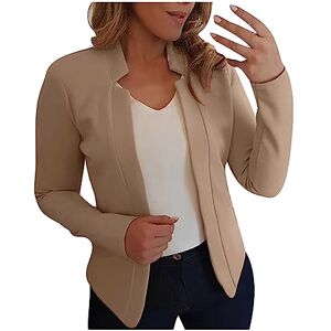 Top Of The Deal NSICBMNO Plus Size Blazers for Women Sale Clearance Open Front Jacket Notched Lapel Blazer Ladies Long Sleeve Tops Solid Color Cropped Blazer Outerwear Tops for Work Formal Evening Wedding Guests