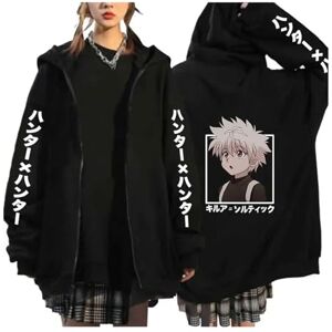 zhedu Hunter X Hunter Zip Up Cardigan HxH Manga Hoody Killua Zoldyck Printed Clothing Long Sleeve Y2k Anime Unisex Streetwear (S,color 05)