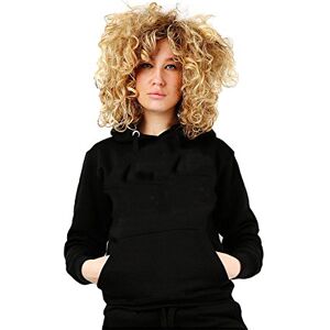 MALAIKA &#174; Womens Hoodie Sweatshirt Jumper Ladies Fleece Plain Colour Pull Over Hooded Top Gym Casual Sports Leisure Running Top - Plus Sizes (UK 6-24) Black