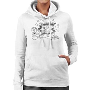 Disney Mickey Mouse Sing Song Women's Hooded Sweatshirt White