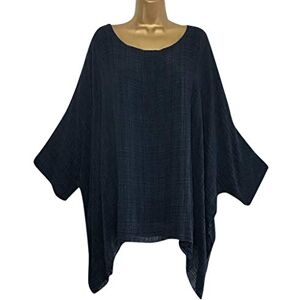 Generic Long Sleeve T Shirts for Women UK Round Neck Solid Colour Tops Ladies Summer Loose Fit Casual Blouse Dressy Going Out Tunics Navy