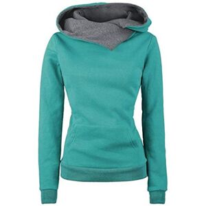 Janly Clearance Sale Women's Long Sleeve Tops, Women Long Sleeve Hoodie Sweatshirt Sweater Hooded Cotton Coat Pullover, Women Plain Color Blouse for Easter Gifts Deal (Green-L)