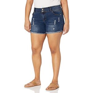 PHOENISING Women's Comfy Stretchy Fabric Denim Shorts Curvy Regular Fit Jeans, Size 6-20 Light Blue