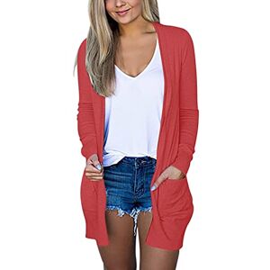 Christmas Decorations Sale Clearance Warehouse Deals Clearance Womens Plus Size Cardigans With Pocket Longline Cardigan Soft Casual Solid Ribbed Ladies Jumpers 12-14 Womens 3/4 Sleeve Tops and T Shirts Womens Coat Waterproof Deals of the Day Sale