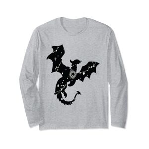 Celestial Animal Lover Designs Co. Dragon Mystical Moon Goth Stars Astrology Constellation Long Sleeve T-Shirt