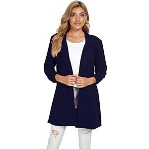 MINTLIMIT Womens Long Suit Jacket One Button Lapel Blazer Long Winter，Navy XX-Large