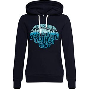 Superdry Women's Hoodie Sweatshirt, Eclipse Navy Blue, UK 10