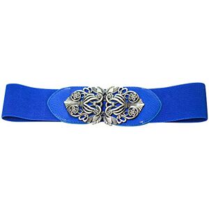 Wiwsi Women Belts Fashion Simple Cinch Belt For Coat Jacket Dress Vintage Buckle(Royal Blue,S(Fit Wasit 25"~30"))