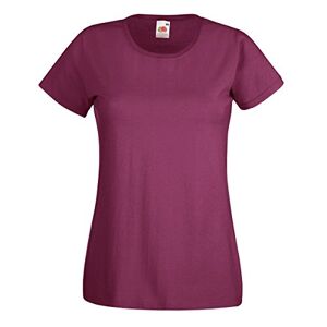 Fruit of the Loom women's value weight t-shirt, lady-fit - Red - X-Small