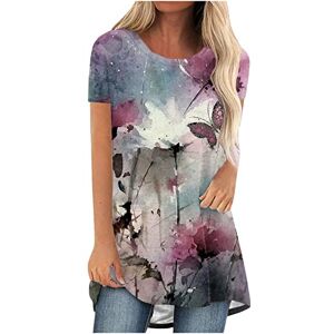 Women'S T-Shirts Clearance AMhomely Womens Tops Shirt Plus Size Sale O-Neck Casual Long-Sleeved Butterfly Print Pullover Tops Oversize Loose Tunic UK Size Elegant Twisted Sweatshirt for Ladies Christmas, Z02 Gray