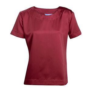 Ensemble Ladies Womens Short Sleeve Blouse Shirt Top Plus Size Work Office Smart Casual Maroon