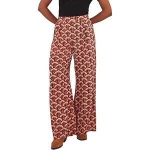 Joe Browns Women's Summer Geometric Print Wide Leg Trousers Casual Pants, Multi, 12