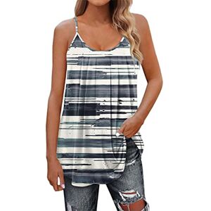 Generic High Neck Ribbed Tank Top,Tunic Tank,Women's Sleeveless Tunics,Best Bra for Tank Tops,Sleeveless Blouse with Frills,Work Camisole,Womens Swing Cami Tops,Crop Top with Ruffle Straps