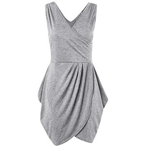 Fashion Star Women's Tunic Casual Dress M/L (UK 12/14) Grey