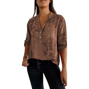 Skang Clearance Sale Black Friday Prime Buy Again My Orders 2025 Slice Tunic Tops for Women UK，Checked Ladies Tops V-Neck，Plaid Blouses for Women UK Blouses for Women UK Clearance Khaki