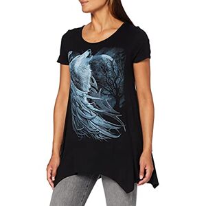 Spiral Direct Spiral Women's F755 - Tops Short Sleeve T Shirt, Black, S UK