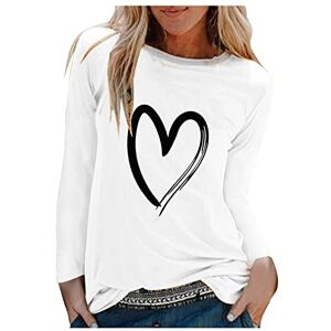 Womens Summer Tops Clearance Sale Women Blouse Tops Sale Clearance Casual Print Shirts Round Neck Long Sleeve Tops Loose T-Shirt Blouse Cute Going Out Tops Tunic Casual Plus Size Comfy Crewneck Sweatshirt