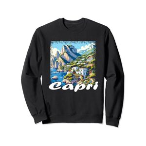 Capri Italy cliff town vacation grunge Sweatshirt