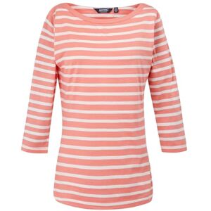 Regatta Women's Bayletta 3/4 Sleeve Top T-Shirt, Shell Pink/White, 18