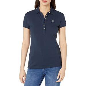 Ariat Europe Ltd Ariat Womens Prix 2.0 Short Sleeve Polo Top - Black - Easy Stretch Womens Size - XS