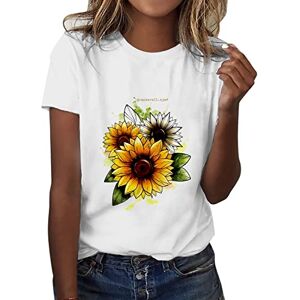 Women Sleeveless Camisole Cocila Women Vintage Floral Printed Crew Neck T Shirt Womens Simple Casual Printing Comfortable Round Neck Short Sleeve T Shirt Basics Long Sleeved T Shirt Women White