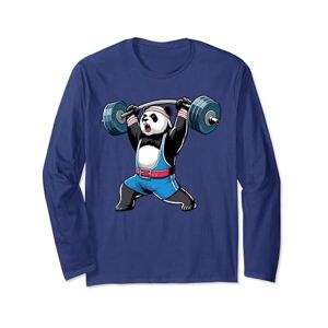 Deadlift Pandabear Gym Lifting Bamboobear Panda Weightlifting Panda Powerlifting Long Sleeve T-Shirt