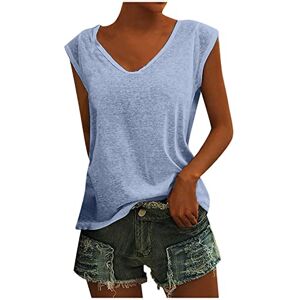 Vest Top Women Gym DianD Ladies Vest Tops Women Summer Sleeveless Shirts UK Sale Clearance V Neck Camisole Cap Sleeve Casual Loose Fit Blouse Tunic T Shirts Tees Solid Cami Vest Tank Top Size 8-16