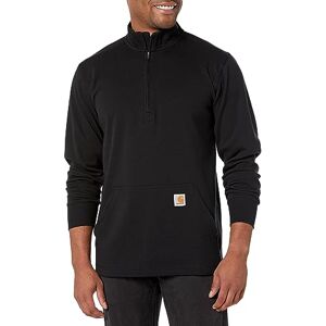 Carhartt Mens Half Zip Thermal Long Sleeve T Shirt Black