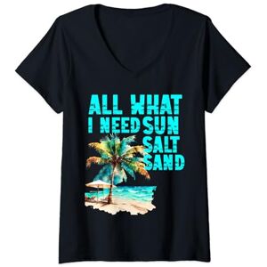 Summer Need Womens summer what need for women men and kids V-Neck T-Shirt