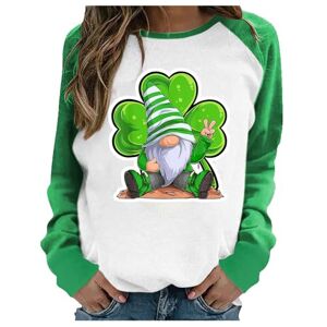 HAOLEI Shamrock Sweatshirt for Women Clearance St. Patrick's Day Pullover Loose Long Sleeve Crew Neck T-Shirts Blouse Casual Baggy Jumper Tees Ladies St Patricks Day Cozy Tops