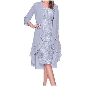 ⭐ladies Dress Uk 1011mjra915 Sleeveless Crewneck Floral Holiday Dress Long Dress Denim Dresses for Women UK Ladies Summer Dresses Fake Two Piece Dress Tank Work Dresses Beach Dresses for Women UK Swing Dress Women's Dress