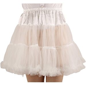 SHIMALY Women's Princess Layered Puff Skirt Mini Tutu Skirt Short Petticoat (L-XL, Ivory)