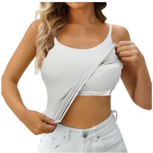 Generic Padded Nursing Tank Bungee Crop Top V Neck Cami Top Sleeveless Tennis Shirts Printed Tank Tops Women's Black Satin Top with Lace Olive Green Camisole White Tank Top Ribbed Short Sleeve Tank Top Plus