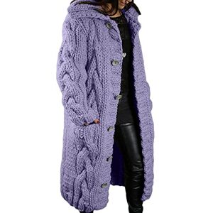 Yokbeer Cardigan Women's Chunky Knit Cardigan Autumn Winter Long-sleeved Cardigan Long-sleeved Cardigan Transitional Jacket Winter Coats Casual Knitted Cardigan Open Front Sweater with Pockets