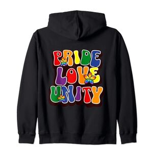 Rainbow Flag Pride Pride Love Unity LGBTQ+ Rainbow Zip Hoodie