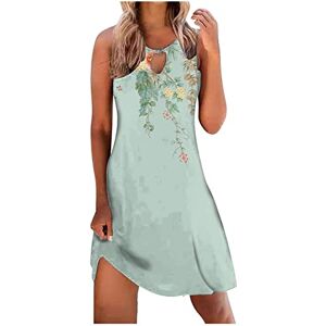 Dresses For Women Uk 0224a23309 FunAloe Floral Dresses for Women UK Plus Size Boho Dresses Size 20 Summer Dresses Tshirt Dresses Beach Dress Sleeveless Crewneck Dress Print Dress Mini Dresses Cut Out Dress Light Blue M