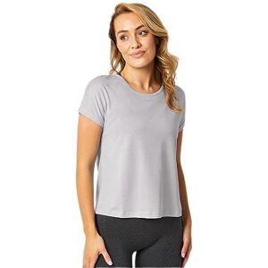 USA Pro Womens Boyfriend T Shirt Short Sleeve Performance Tee Top Breathable Grey Marl 8 (XS)