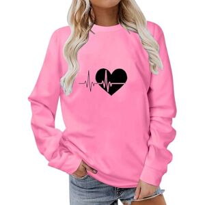 Summer Tops For Women Uk Lbw1220 B692 Valentine's Day T-Shirt Women Long Tunic Tops for Women UK Tops for UK Clearance Sweatshirts UK Pullover Sweaters Graphic Printed Women Blouse UK Size 8