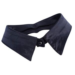Huizhuang Winwinfly Vintage Women's Fake Half Shirt Detachable Blouse Collar V-Neck Unisex Cotton False Collars，Black