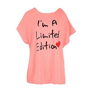 Fashion Star Women I`m a Limited Edition Baggy Shirt Top Coral M/L (UK 12/14)