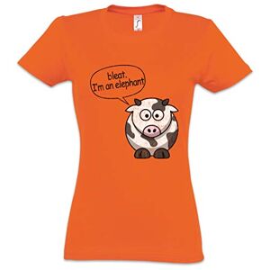 Urban Backwoods I'm an Elephant Women T-Shirt Orange Size XL