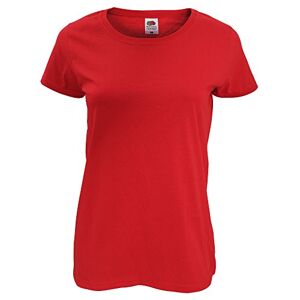Fruit of the Loom Womens/Ladies Short Sleeve Lady-Fit Original T-Shirt (XS) (Brick Red)
