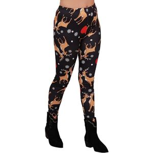 Love My Fashions Womens Novelty Christmas High Waist Costume Ladies Xmas Festive Leggings Full Length Fancy Pants in Plus Size UK=(8-22)