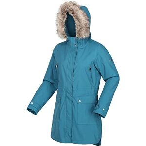 Regatta Womens Sabinka Fur Trim Parka Jacket, Waterprood And Highly Insulated Coat, Dragonfly, 14 EU